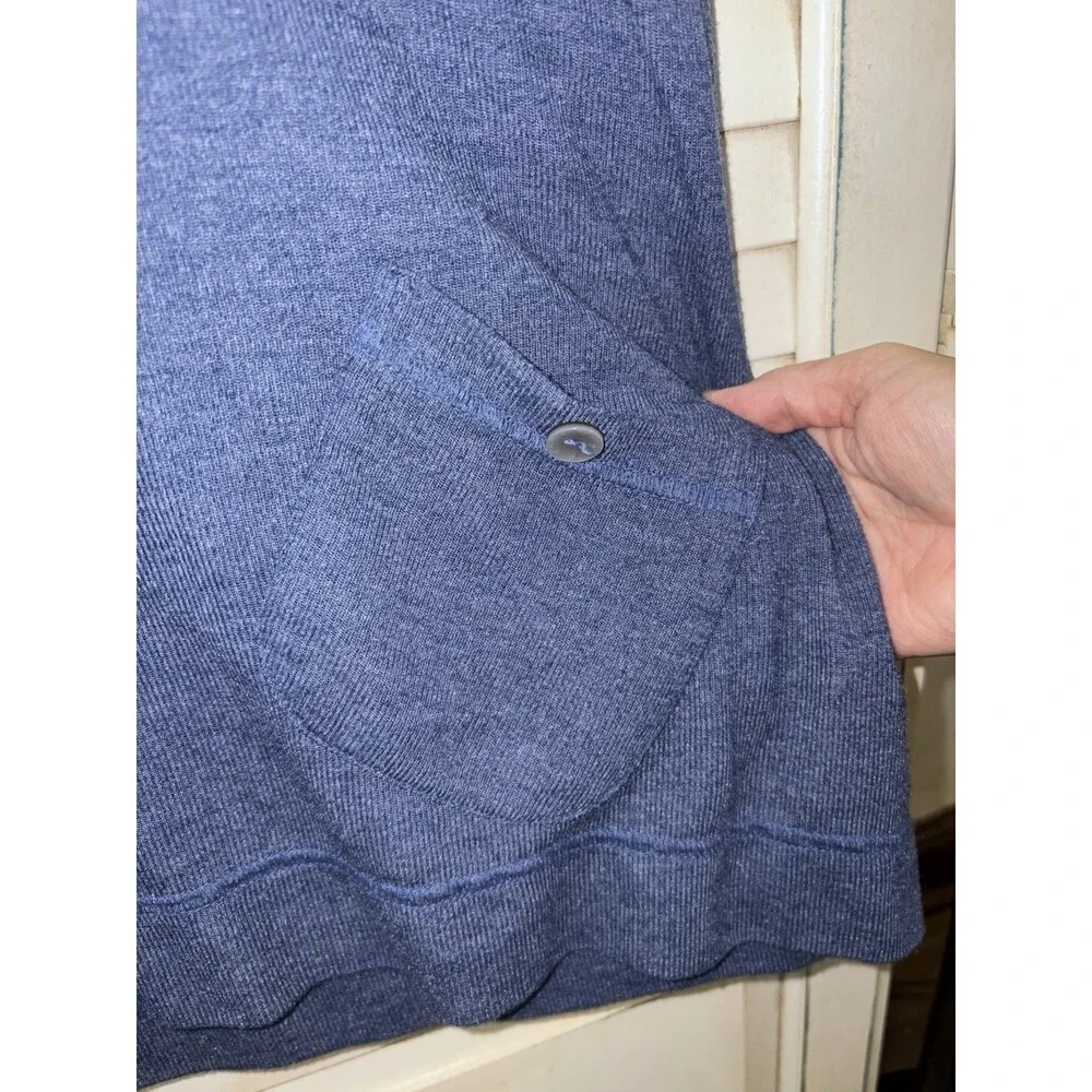 Fresh Produce Blue Cotton L/S Pullover Coastal Beach Sweater One size USA